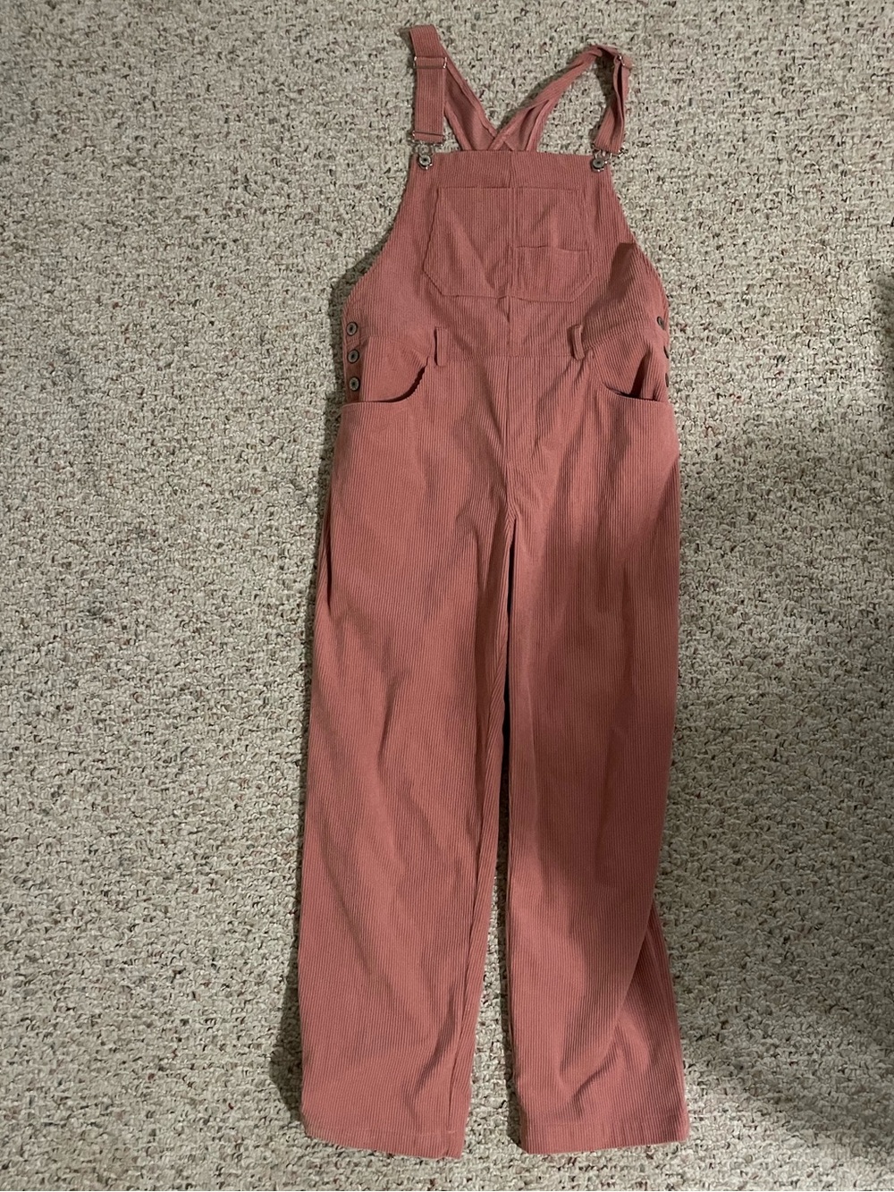 Ribbed Mauve Overalls Jumpsuit - Women